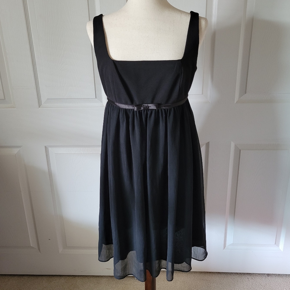 Whimsical Sleeveless Little Black Dress Size 8